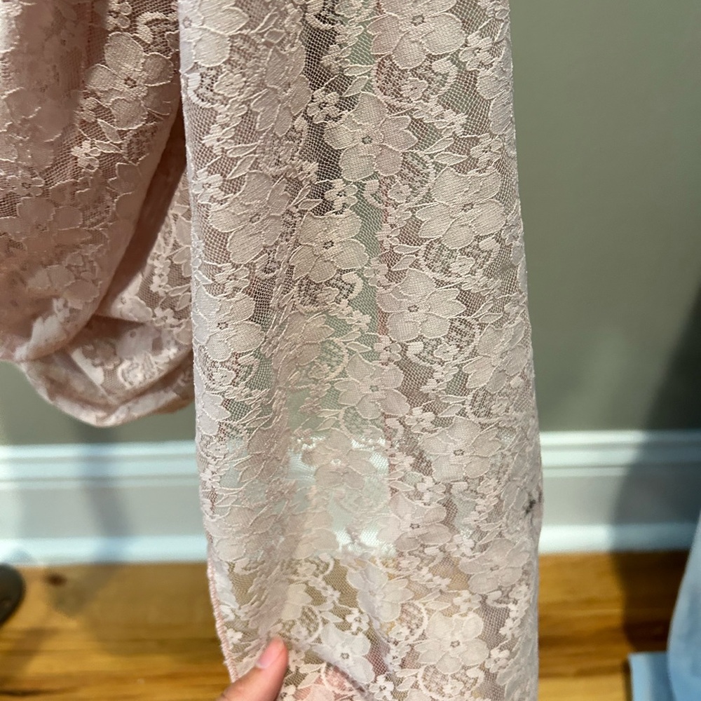 Pink floral strapless, short dress, worn once - Picture 3 of 9